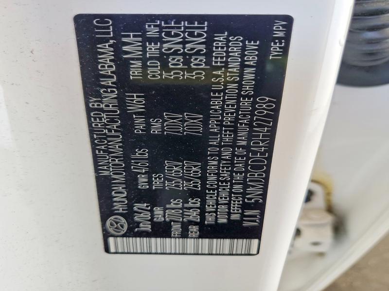 Продажа на аукционе авто 2024 Hyundai Tucson, vin: 5NMJBCDE4RH427989, номер лота: 53714556