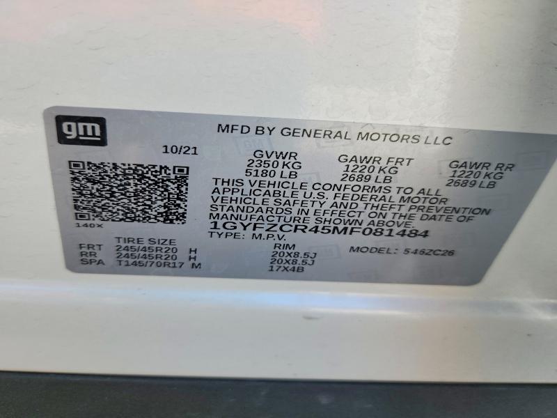 2021 Cadillac Xt4 მანქანა იყიდება აუქციონზე, vin: 1GYFZCR45MF081484, აუქციონის ნომერი: 53532656