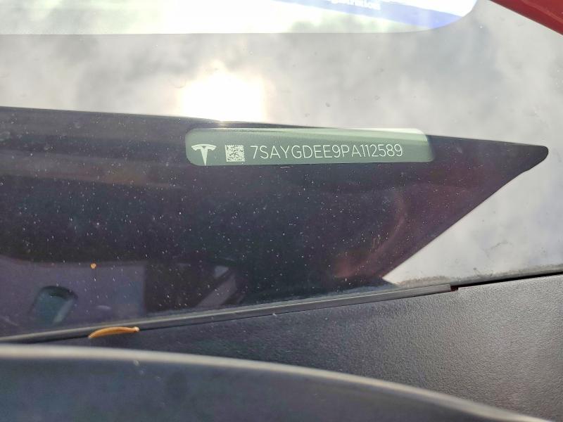 2023 Tesla Model Y მანქანა იყიდება აუქციონზე, vin: 7SAYGDEE9PA112589, აუქციონის ნომერი: 53722946
