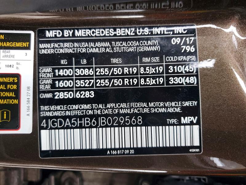 Продаж на аукціоні авто 2018 Mercedes-benz Gle, vin: 4JGDA5HB6JB029568, номер лоту: 53599106