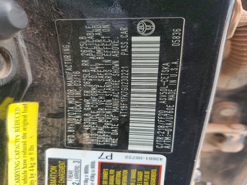 55280466 :رقم المزاد ، 4T1BF1FK7GU230221 vin ، 2016 Toyota Camry مزاد بيع