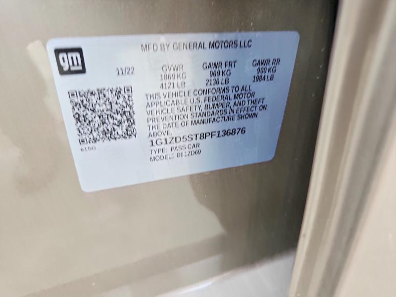 54613876 :رقم المزاد ، 1G1ZD5ST8PF136876 vin ، 2023 Chevrolet Malibu مزاد بيع