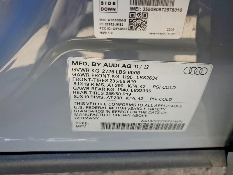 Aukcja sprzedaży 2023 Audi Q4 E-tron, vin: WA1BCBFZ7PP014474, numer aukcji: 55350896