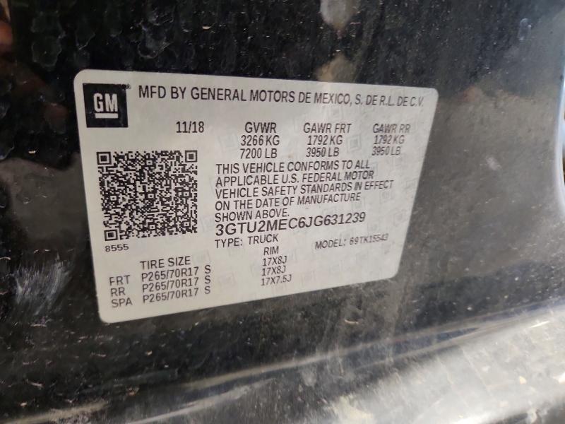 Продажа на аукционе авто 2018 Gmc Sierra, vin: 3GTU2MEC6JG631239, номер лота: 55513196