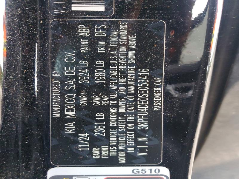 Продаж на аукціоні авто 2025 Kia K4, vin: 3KPFU4DE0SE053416, номер лоту: 53130986