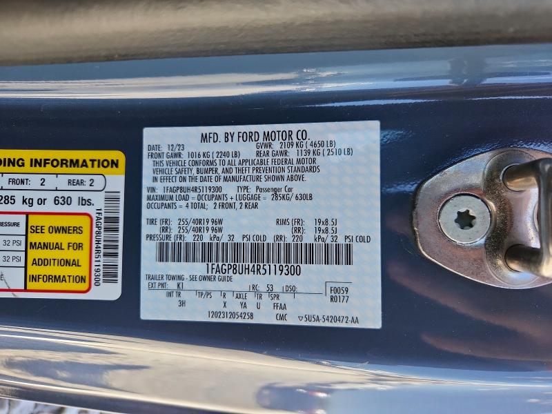 Продажа на аукционе авто 2024 Ford Mustang, vin: 1FAGP8UH4R5119300, номер лота: 52299866