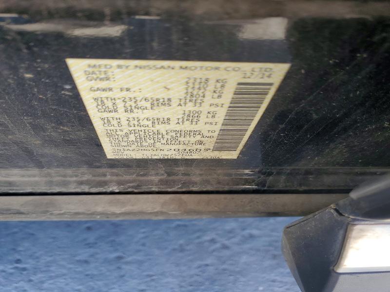 2015 Nissan Murrano მანქანა იყიდება აუქციონზე, vin: 5N1AZ2MG5FN204605, აუქციონის ნომერი: 53525686