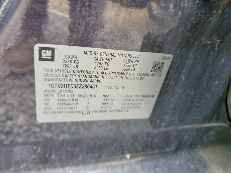 53194296 :رقم المزاد ، 1GTV2UEC9EZ286461 vin ، 2014 Gmc Sierra مزاد بيع