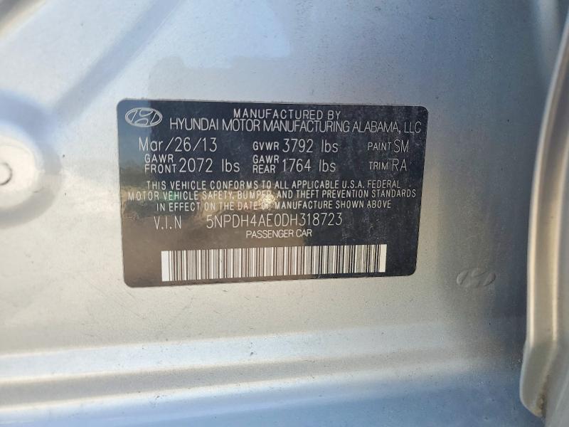 2013 Hyundai Elantra მანქანა იყიდება აუქციონზე, vin: 5NPDH4AE0DH318723, აუქციონის ნომერი: 53537646