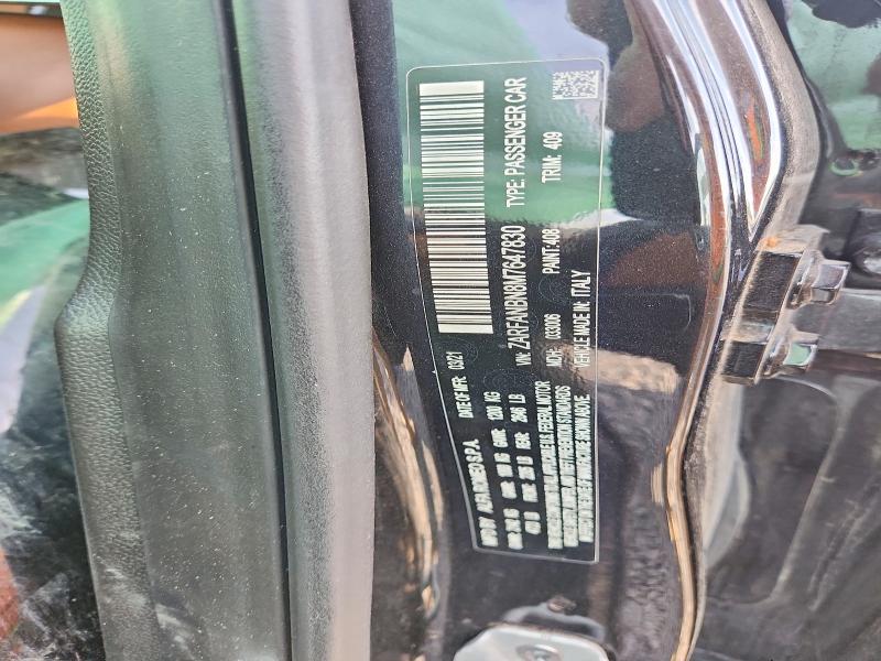 54922276 :رقم المزاد ، ZARFANBN8M7647830 vin ، 2021 Alfa Romeo Giulia مزاد بيع