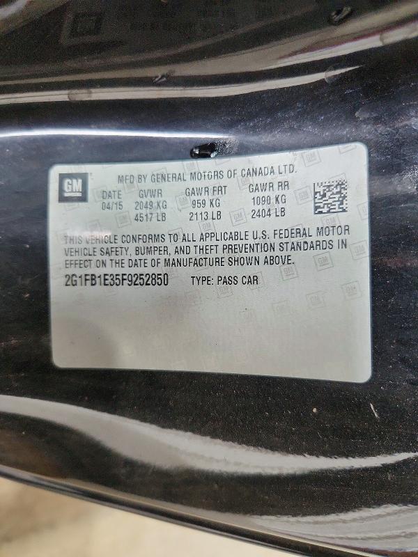 2015 Chevrolet Camaro მანქანა იყიდება აუქციონზე, vin: 2G1FB1E35F9252850, აუქციონის ნომერი: 53840496
