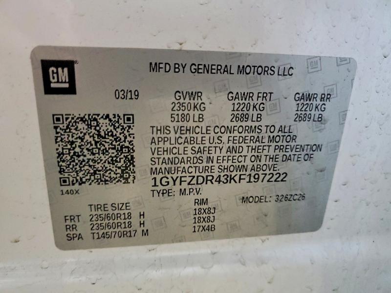 Продажа на аукционе авто 2019 Cadillac Xt4, vin: 1GYFZDR43KF197222, номер лота: 53883816