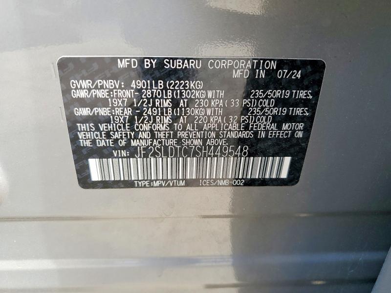 Aukcja sprzedaży 2025 Subaru Forester, vin: JF2SLDTC7SH449548, numer aukcji: 53619286