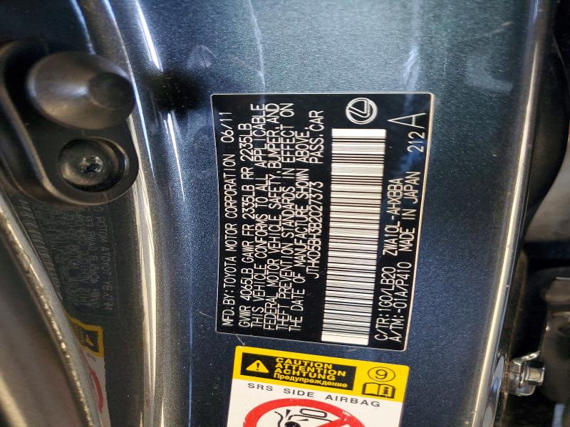 Продаж на аукціоні авто 2011 Lexus Ct, vin: JTHKD5BH3B2027373, номер лоту: 53646606