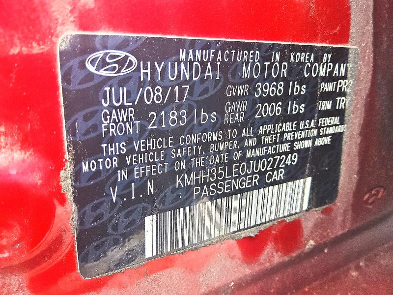 Продаж на аукціоні авто 2018 Hyundai Elantra Gt, vin: KMHH35LE0JU027249, номер лоту: 52647406