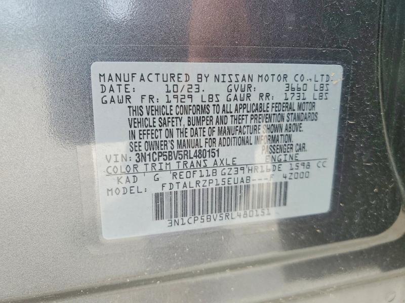 Aukcja sprzedaży 2024 Nissan Kicks, vin: 3N1CP5BV5RL480151, numer aukcji: 54116206