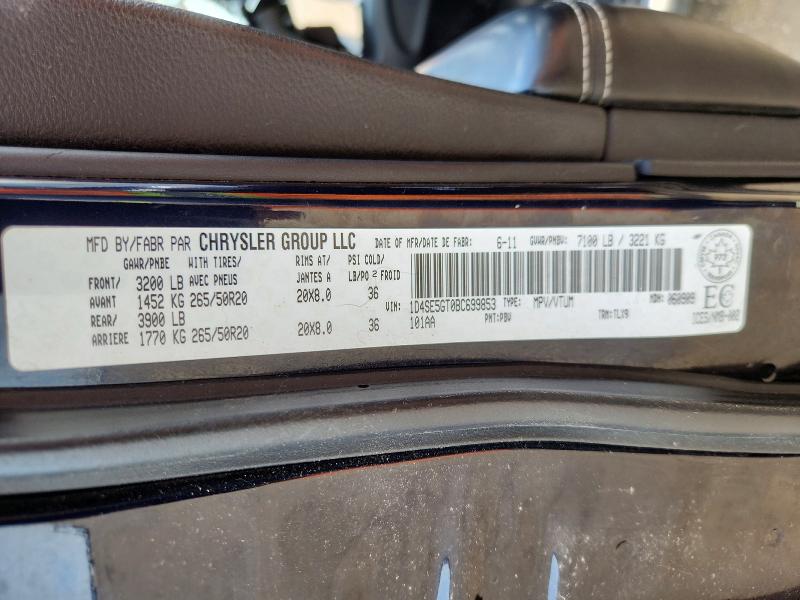 Продаж на аукціоні авто 2011 Dodge Durango, vin: 1D4SE5GT0BC699853, номер лоту: 55359636