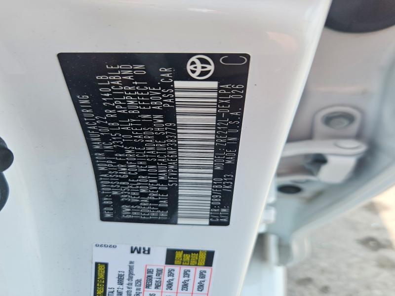53981056 :رقم المزاد ، 5YFVPMAE6NP383779 vin ، 2022 Toyota Corolla مزاد بيع