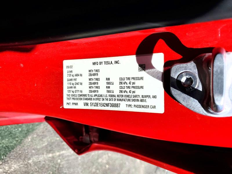 Aukcja sprzedaży 2022 Tesla Model 3, vin: 5YJ3E1EA2NF368887, numer aukcji: 53415686