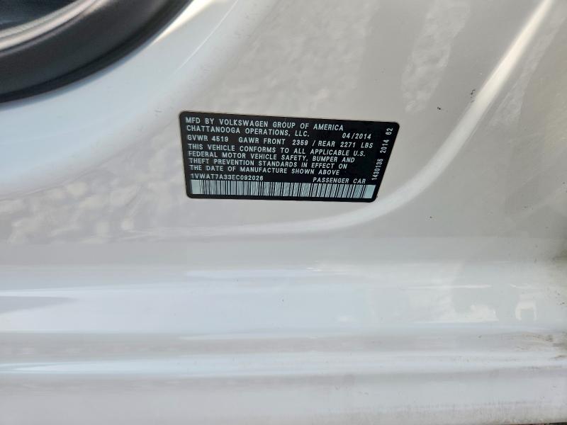 Продажа на аукционе авто 2014 Volkswagen Passat, vin: 1VWAT7A33EC092026, номер лота: 54050096