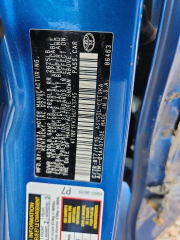 2017 Toyota Camry მანქანა იყიდება აუქციონზე, vin: 4T1BF1FK7HU743745, აუქციონის ნომერი: 54900426