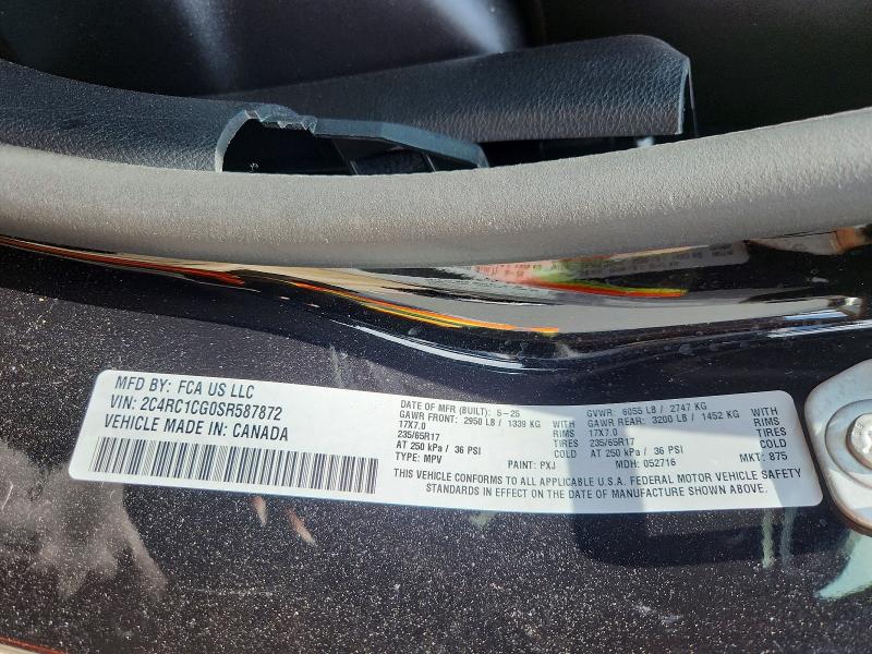 2025 Chrysler Voyager მანქანა იყიდება აუქციონზე, vin: 2C4RC1CG0SR587872, აუქციონის ნომერი: 54804226