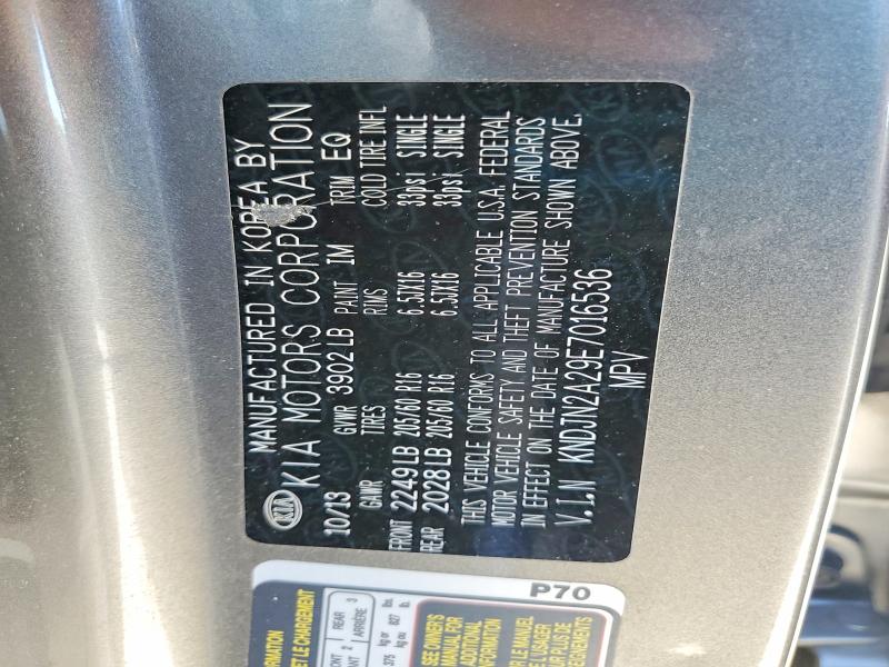 53533016 :رقم المزاد ، KNDJN2A29E7016536 vin ، 2014 Kia Soul مزاد بيع