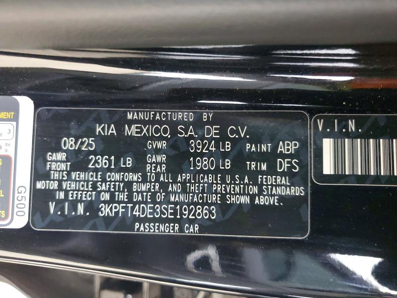 Продаж на аукціоні авто 2025 Kia K4, vin: 3KPFT4DE3SE192863, номер лоту: 53292686
