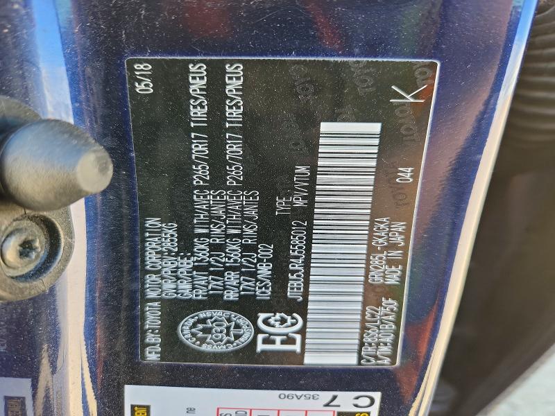 Auction sale of the 2018 Toyota 4runner, vin: JTEBU5JR4J5585012, lot number: 53538266