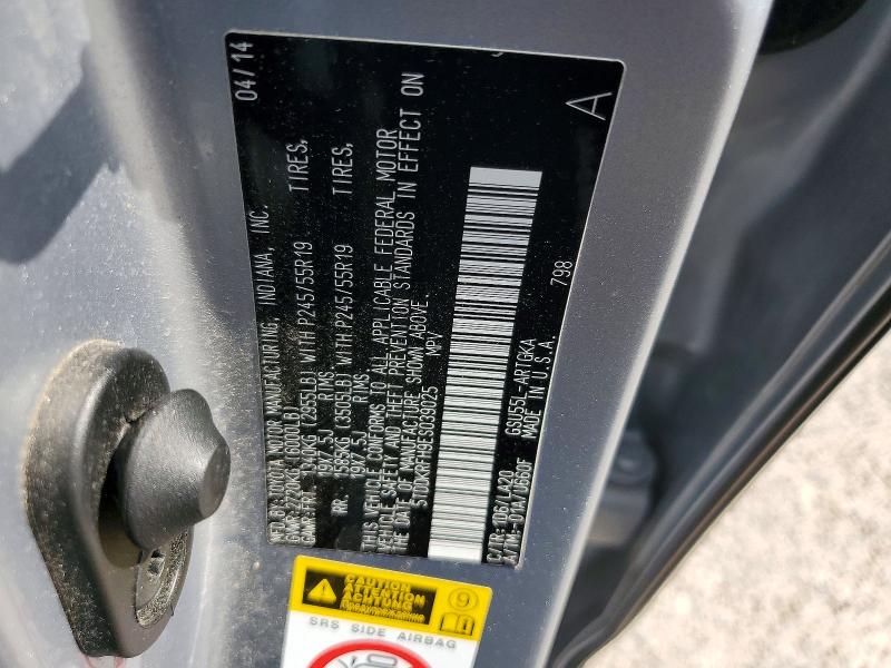 Продаж на аукціоні авто 2014 Toyota Highlander, vin: 5TDDKRFH9ES039025, номер лоту: 53724476