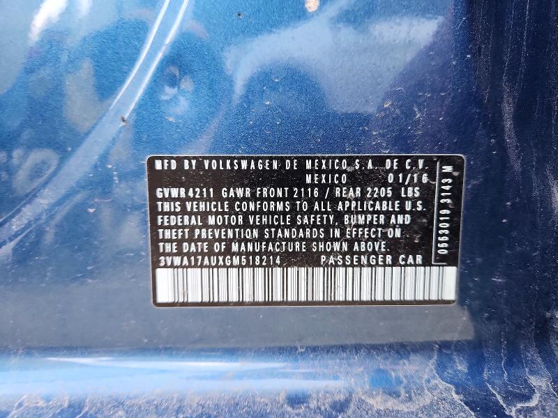 Продаж на аукціоні авто 2016 Volkswagen Golf Sportwagen, vin: 3VWA17AUXGM518214, номер лоту: 52131356