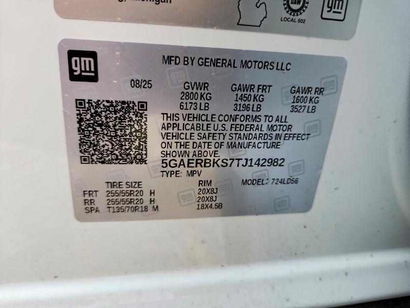 Auction sale of the 2026 Buick Enclave, vin: 5GAERBKS7TJ142982, lot number: 52729006
