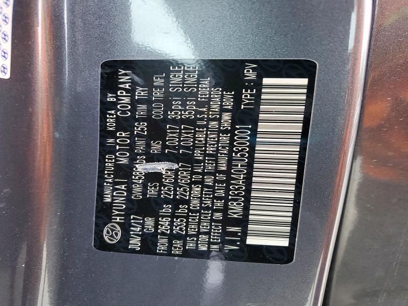 Продажа на аукционе авто 2017 Hyundai Tucson, vin: KM8J33A40HU530001, номер лота: 53590926