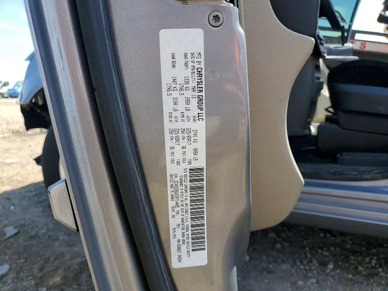 2013 Dodge Grand Caravan მანქანა იყიდება აუქციონზე, vin: 2C4RDGBGXDR714485, აუქციონის ნომერი: 54978576