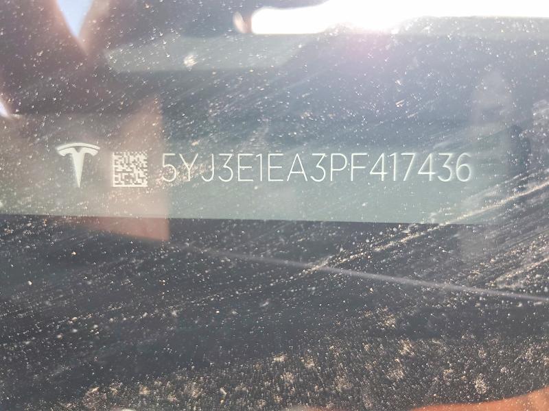 52006556 :رقم المزاد ، 5YJ3E1EA3PF417436 vin ، 2023 Tesla Model 3 مزاد بيع