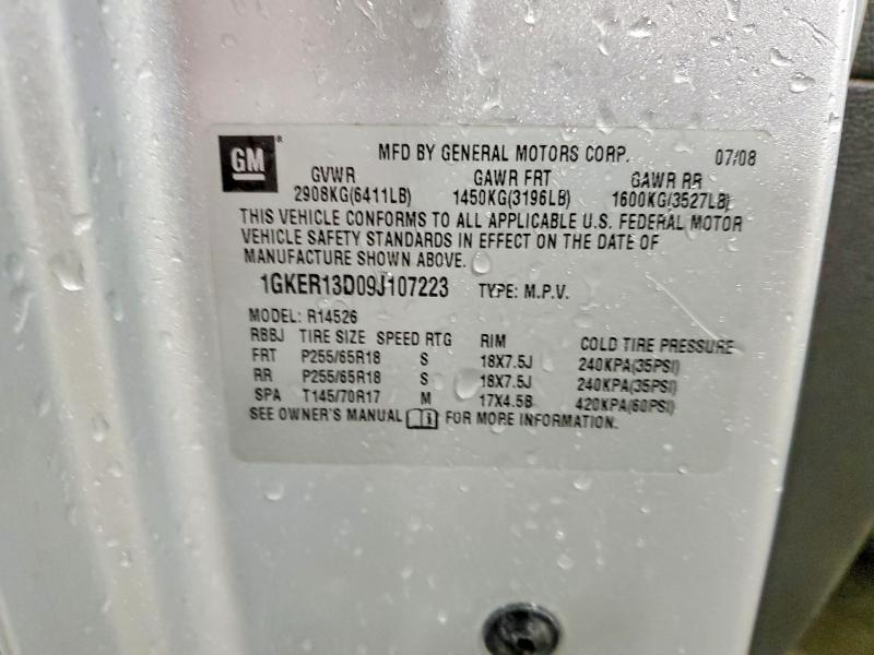 2009 Gmc Acadia მანქანა იყიდება აუქციონზე, vin: 1GKER13D09J107223, აუქციონის ნომერი: 52695436