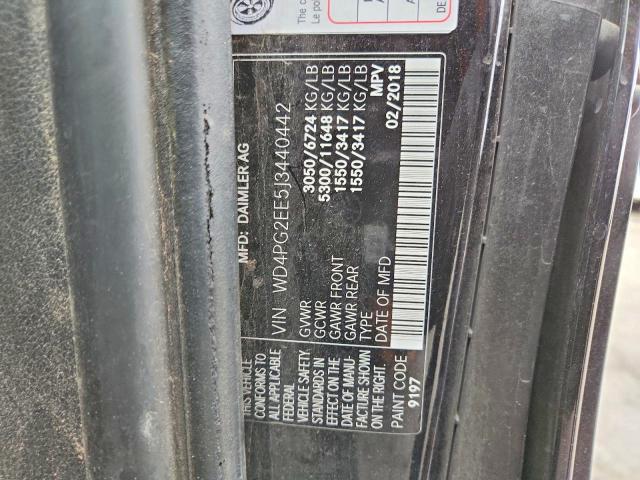 49008476 :رقم المزاد ، WD4PG2EE5J3440442 vin ، 2018 Mercedes Benz Metris مزاد بيع