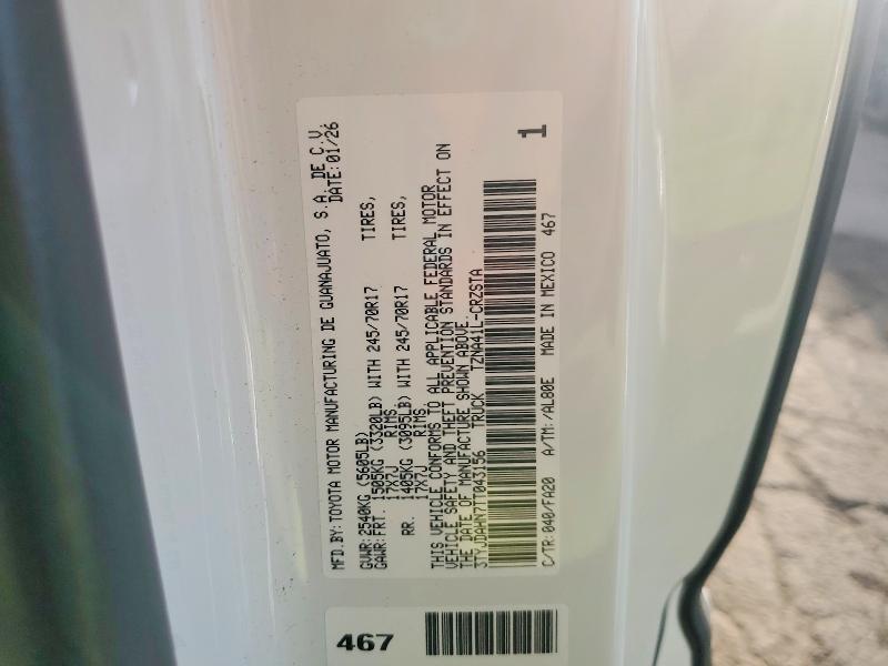 2026 Toyota Tacoma მანქანა იყიდება აუქციონზე, vin: 3TYJDAHN7TT043156, აუქციონის ნომერი: 53181396