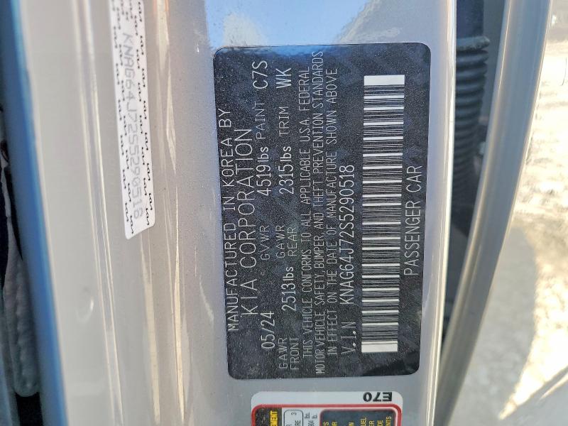 55304376 :رقم المزاد ، KNAG64J72S5290518 vin ، 2025 Kia K5 مزاد بيع