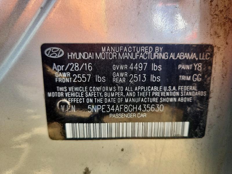 Aukcja sprzedaży 2016 Hyundai Sonata, vin: 5NPE34AF8GH435630, numer aukcji: 53750936