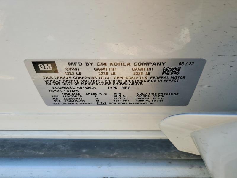 Aukcja sprzedaży 2022 Buick Encore Gx, vin: KL4MMDSL7NB142694, numer aukcji: 52398416