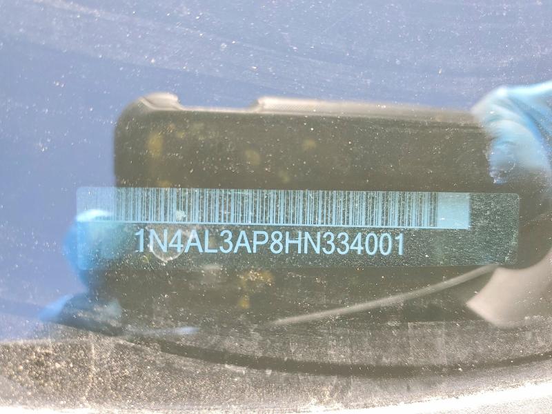 52771196 :رقم المزاد ، 1N4AL3AP8HN334001 vin ، 2017 Nissan Altima مزاد بيع