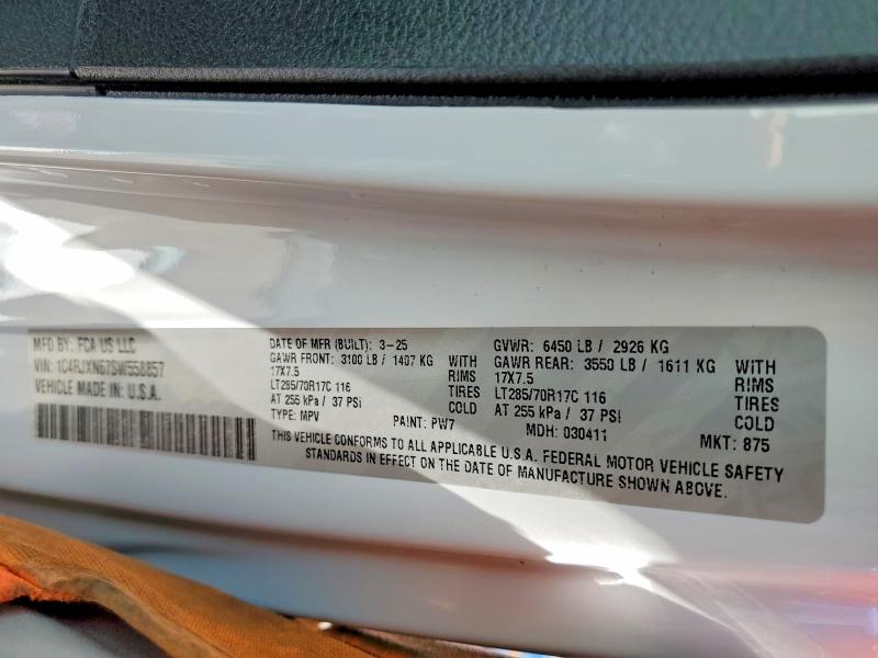 Aukcja sprzedaży 2025 Jeep Wrangler, vin: 1C4RJXN67SW558857, numer aukcji: 55381456