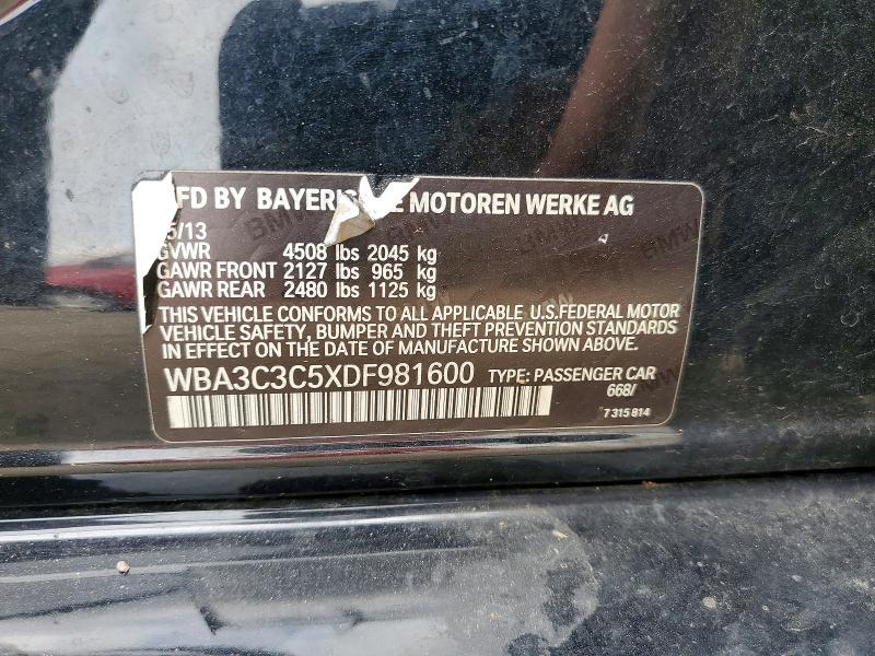 Aukcja sprzedaży 2013 Bmw 320, vin: WBA3C3C5XDF981600, numer aukcji: 53996216