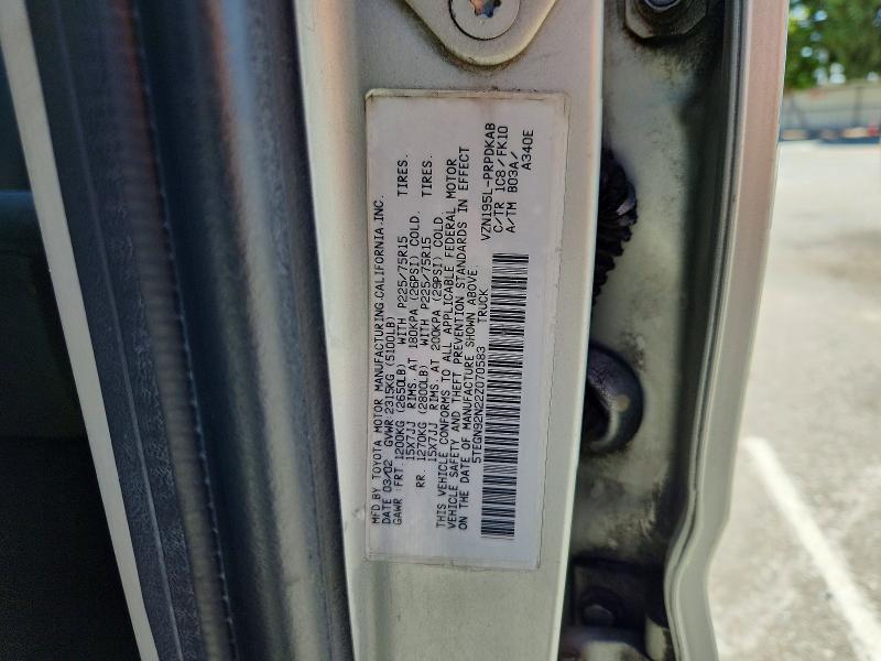 2002 Toyota Tacoma მანქანა იყიდება აუქციონზე, vin: 5TEGN92N22Z070583, აუქციონის ნომერი: 54087686