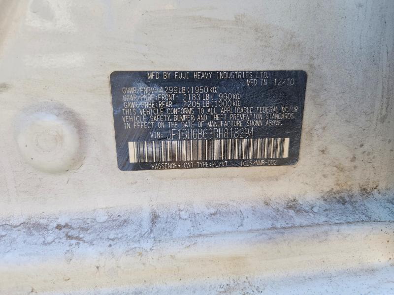 Продажа на аукционе авто 2011 Subaru Impreza, vin: JF1GH6B63BH818294, номер лота: 55241886