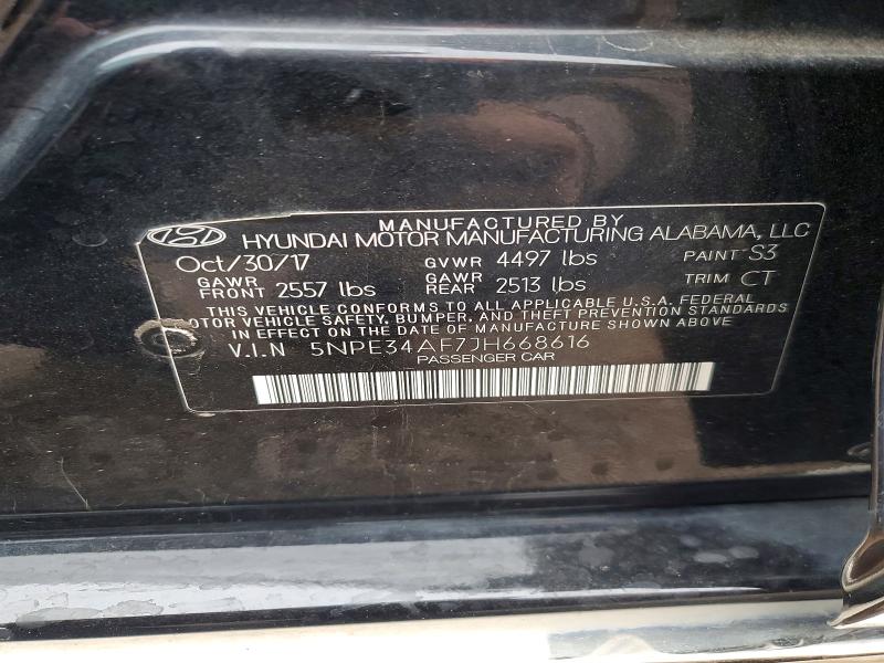 Продажа на аукционе авто 2018 Hyundai Sonata, vin: 5NPE34AF7JH668616, номер лота: 51919106