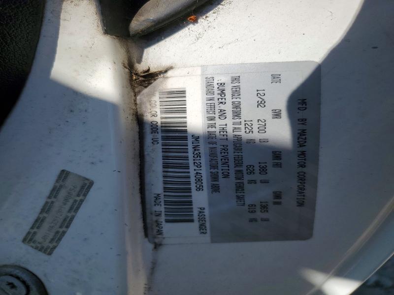 53919816 :رقم المزاد ، JM1NA3512P1408056 vin ، 1993 Mazda Mx-5 Miata مزاد بيع