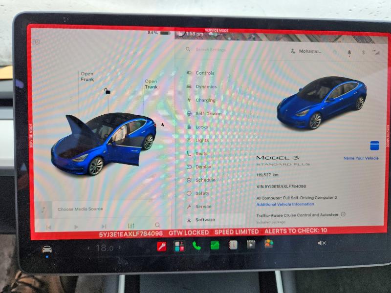 Продажа на аукционе авто 2020 Tesla Model 3, vin: 5YJ3E1EAXLF784098, номер лота: 53593616