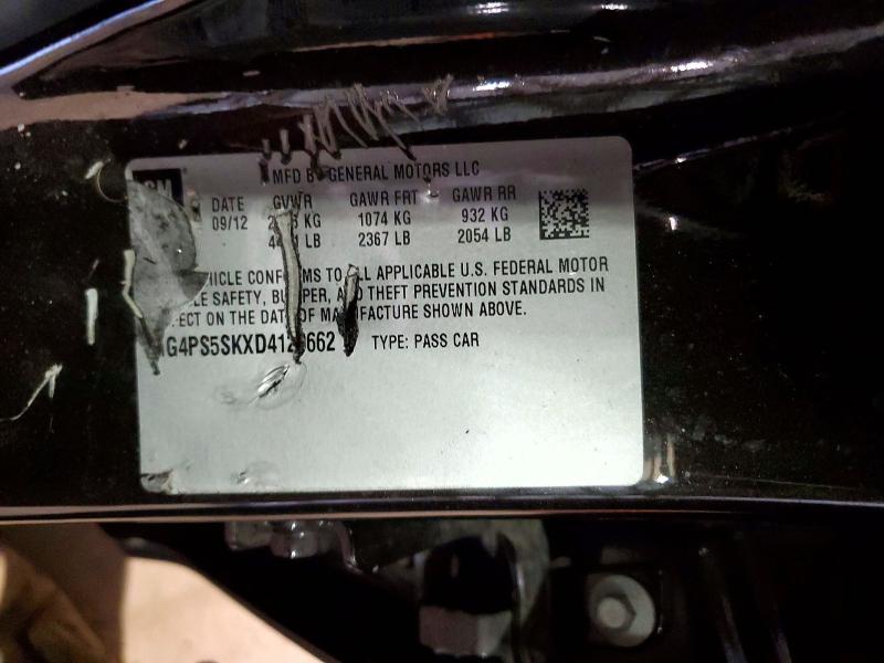 2013 Buick Verano მანქანა იყიდება აუქციონზე, vin: 1G4PS5SKXD4120662, აუქციონის ნომერი: 54769146